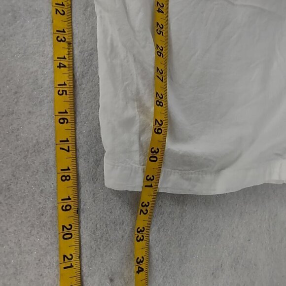 Kim Rogers Women's Two Pocket White 100% Cotton Lightweight Capri Pants, Size M - Picture 8 of 11